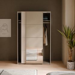 Szafa przesuwna 120 cm z lustrem Sophistispace SSQS62412 beżowy