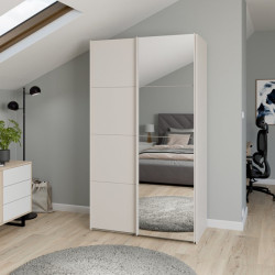 Szafa przesuwna 120 cm z lustrem Sophistispace SSQS62412 beżowy