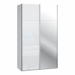 Szafa przesuwna 120 cm z lustrem Sophistispace SSQS62412 biały połysk