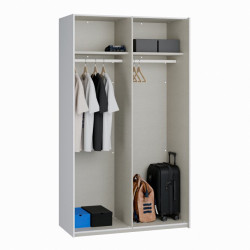 Szafa przesuwna 120 cm z lustrem Sophistispace SSQS62412 biały połysk