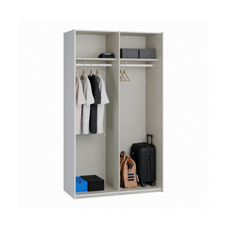 Szafa przesuwna 120 cm z lustrem Sophistispace SSQS62412 biały połysk
