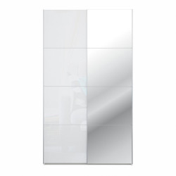 Szafa przesuwna 120 cm z lustrem Sophistispace SSQS62412 biały połysk