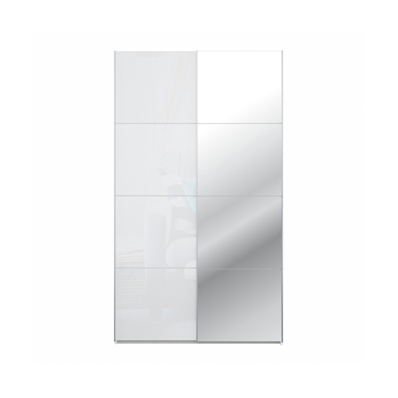 Szafa przesuwna 120 cm z lustrem Sophistispace SSQS62412 biały połysk