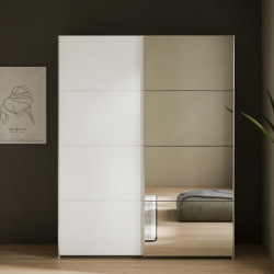 Szafa przesuwna 150 cm z lustrem Sophistispace SSQS72414 biały