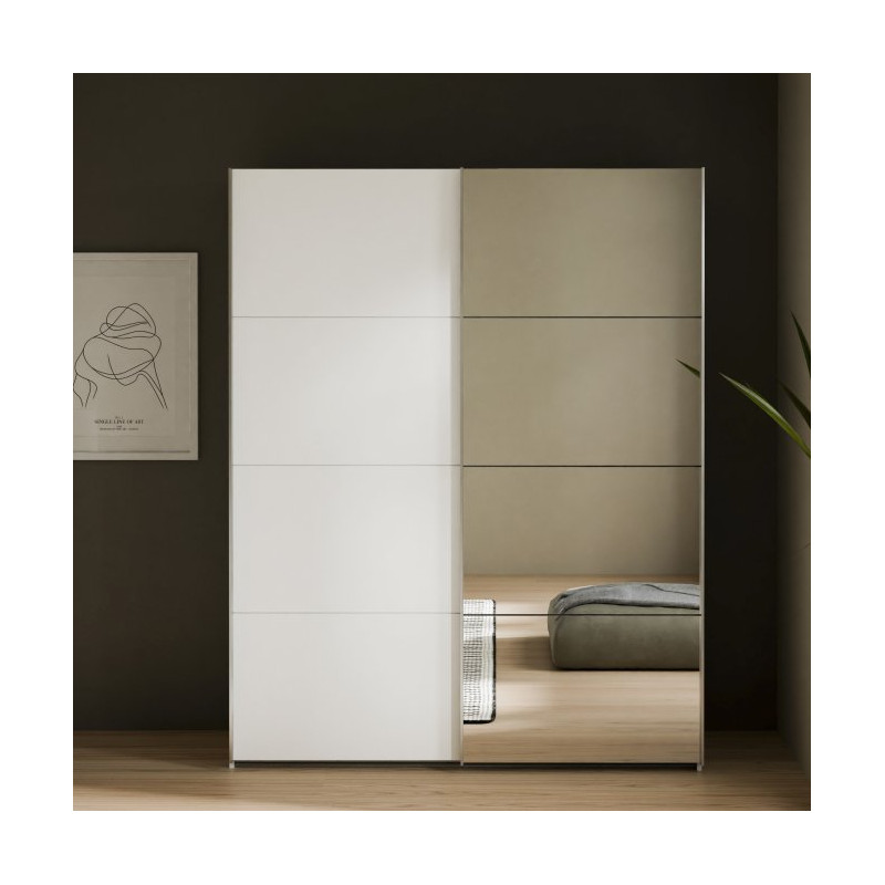 Szafa przesuwna 150 cm z lustrem Sophistispace SSQS72414 biały