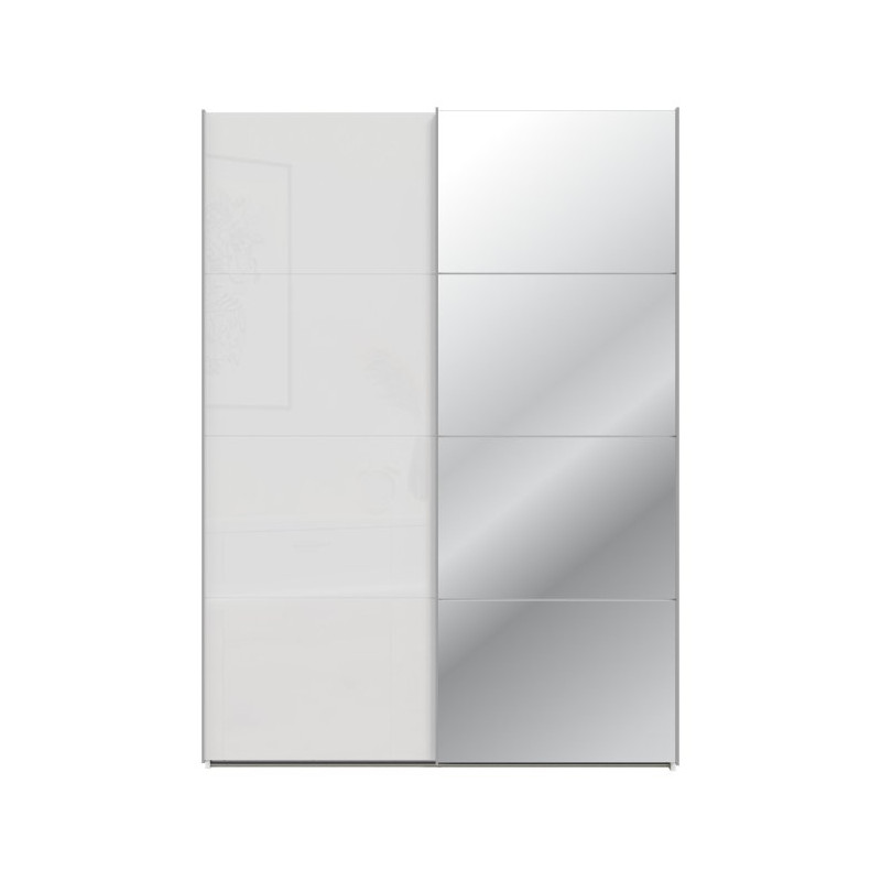 Szafa przesuwna 150 cm z lustrem Sophistispace SSQS72414 biały połysk