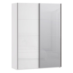 Szafa przesuwna 150 cm z lustrem Sophistispace SSQS72414 biały połysk