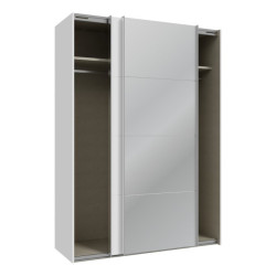Szafa przesuwna 150 cm z lustrem Sophistispace SSQS72414 biały połysk