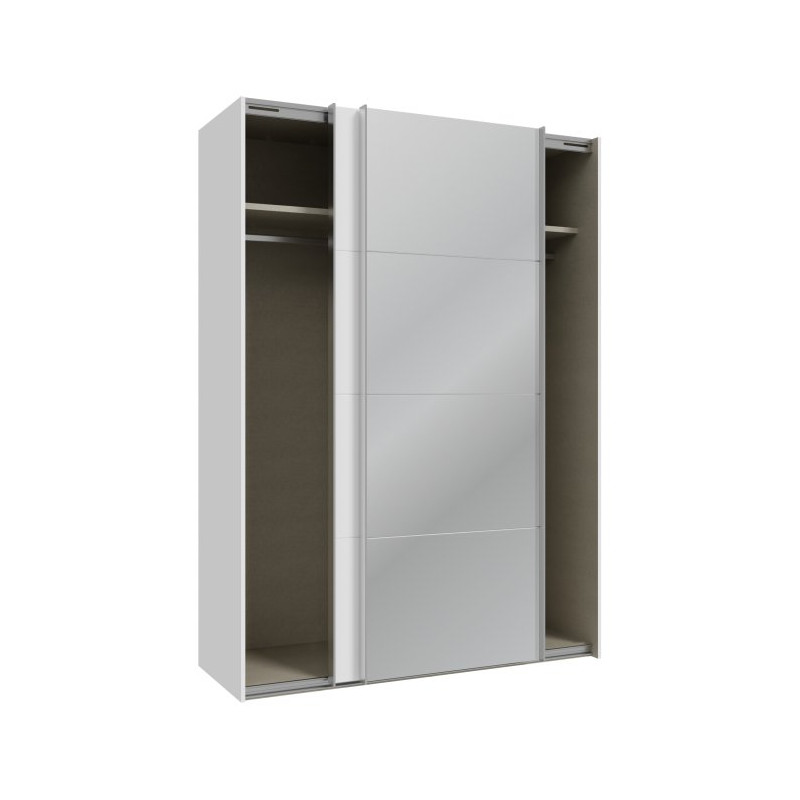 Szafa przesuwna 150 cm z lustrem Sophistispace SSQS72414 biały połysk