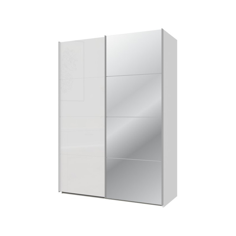 Szafa przesuwna 150 cm z lustrem Sophistispace SSQS72414 biały połysk
