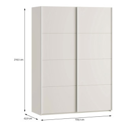 Szafa przesuwna 150 cm Sophistispace SSQS72411 piaskowy