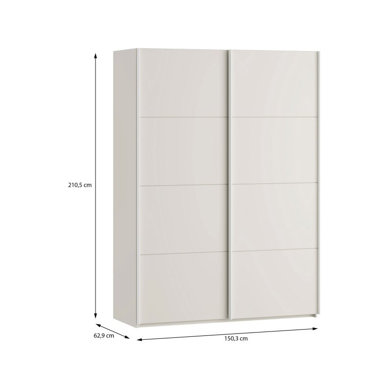 Szafa przesuwna 150 cm Sophistispace SSQS72411 piaskowy