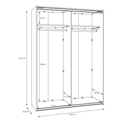 Szafa przesuwna 150 cm Sophistispace SSQS72411 piaskowy