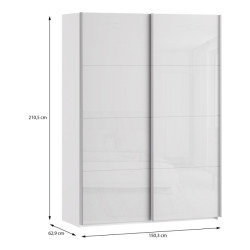 Szafa przesuwna 150 cm Sophistispace SSQS72411 biały połysk