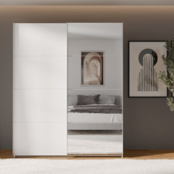 Szafa przesuwna 170 cm z lustrem Sophistispace SSQS82412 biały