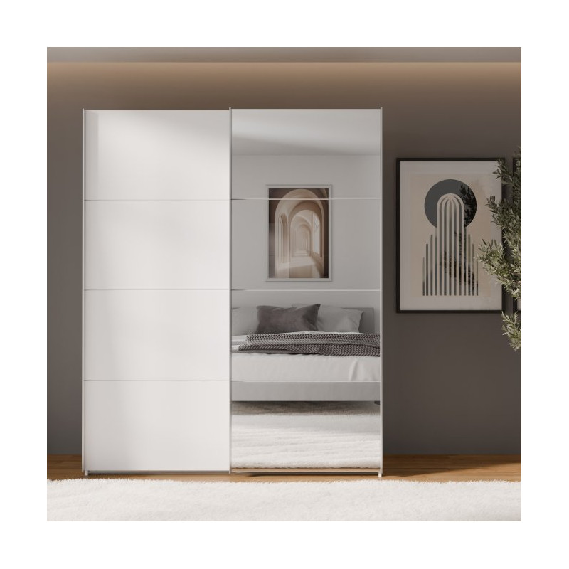 Szafa przesuwna 170 cm z lustrem Sophistispace SSQS82412 biały