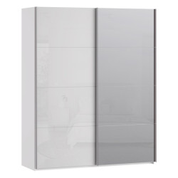 Szafa przesuwna 170 cm z lustrem Sophistispace SSQS82412 biały połysk