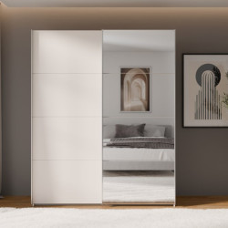 Szafa przesuwna 170 cm z lustrem Sophistispace SSQS82412 piaskowy