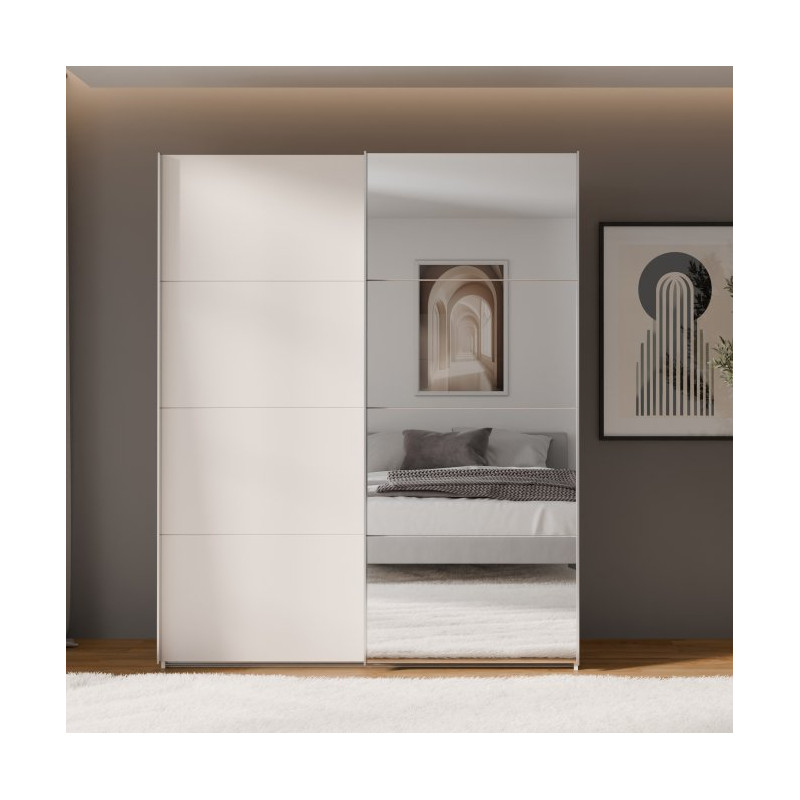 Szafa przesuwna 170 cm z lustrem Sophistispace SSQS82412 piaskowy