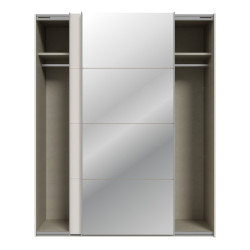 Szafa przesuwna 170 cm z lustrem Sophistispace SSQS82412 piaskowy