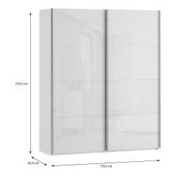 Szafa przesuwna 170 cm Sophistispace SSQS82411 biały połysk
