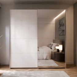 Szafa przesuwna 200 cm z lustrem Sophistispace SSQS32414 biały