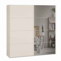 Szafa przesuwna 200 cm z lustrem Sophistispace SSQS32414 piaskowy
