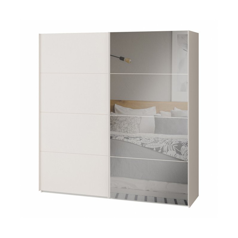 Szafa przesuwna 200 cm z lustrem Sophistispace SSQS32414 piaskowy