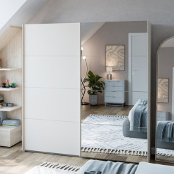 Szafa przesuwna 200 cm z lustrem Sophistispace SSQS32414 piaskowy