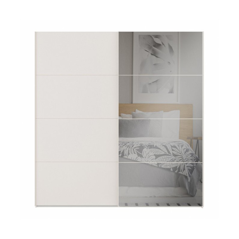 Szafa przesuwna 200 cm z lustrem Sophistispace SSQS32414 piaskowy