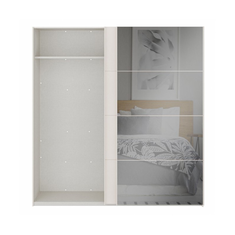 Szafa przesuwna 200 cm z lustrem Sophistispace SSQS32414 piaskowy