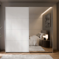 Szafa przesuwna 220 cm z lustrem Sophistispace SSQS92413 biały