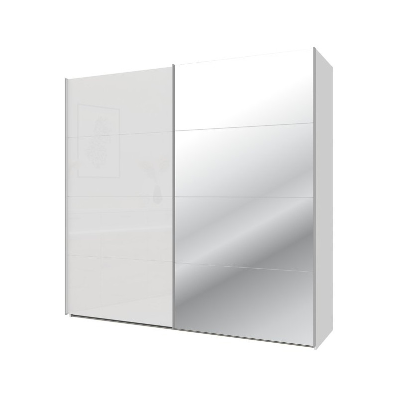 Szafa przesuwna 220 cm z lustrem Sophistispace SSQS92413 biały połysk