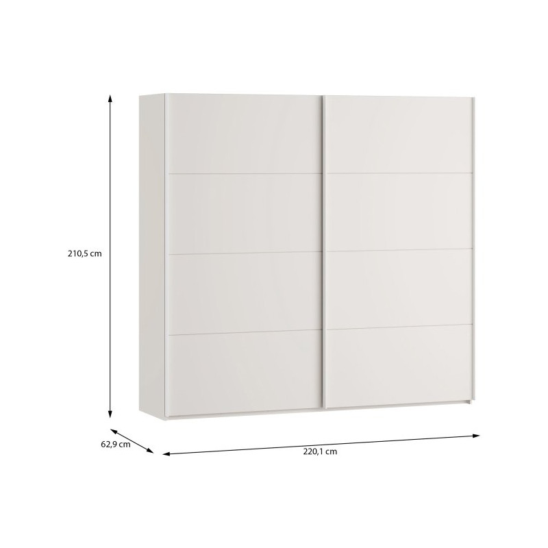 Szafa przesuwna 220 cm Sophistispace SSQS92411 piaskowy