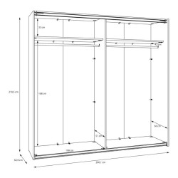 Szafa przesuwna 220 cm Sophistispace SSQS92411 piaskowy