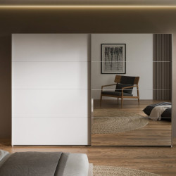 Szafa przesuwna 270 cm z lustrem Sophistispace SSQS12413 biały