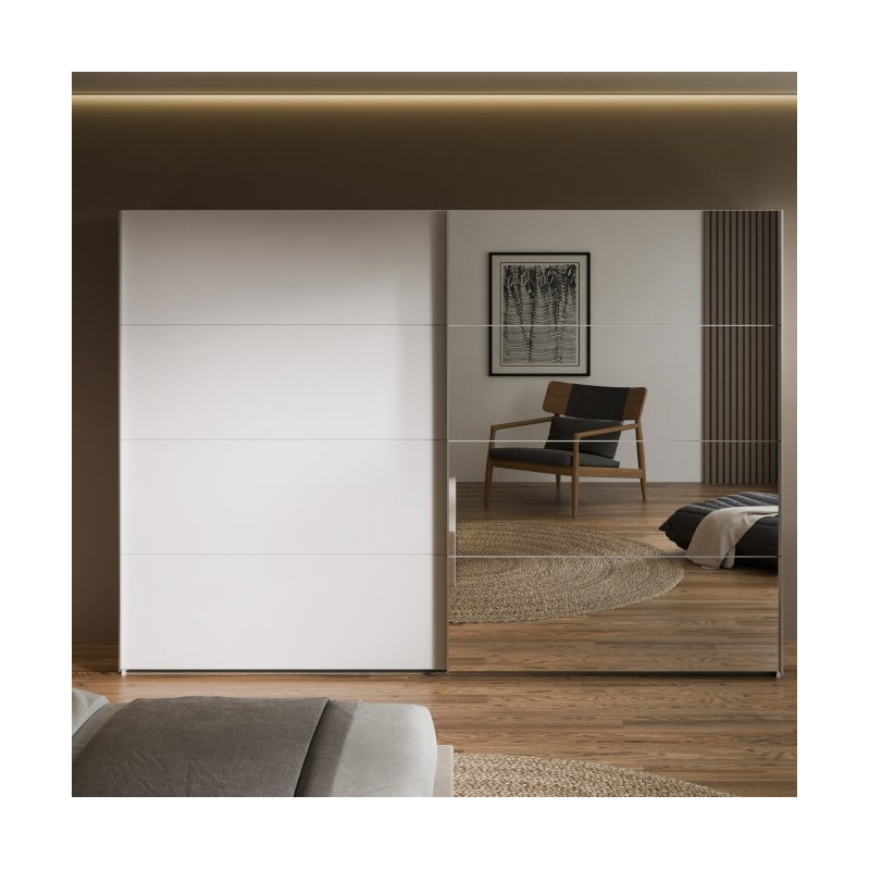 Szafa przesuwna 270 cm z lustrem Sophistispace SSQS12413 biały
