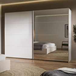 Szafa przesuwna 270 cm z lustrem Sophistispace SSQS12413 biały