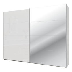 Szafa przesuwna 270 cm z lustrem Sophistispace SSQS12413 biały połysk