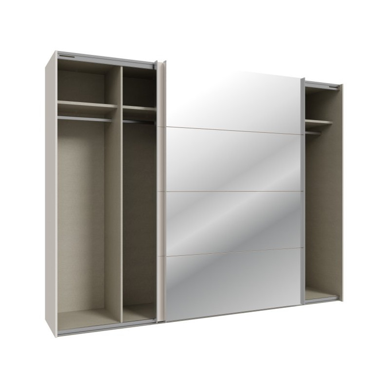 Szafa przesuwna 270 cm z lustrem Sophistispace SSQS12413 piaskowy