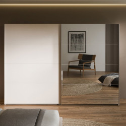 Szafa przesuwna 270 cm z lustrem Sophistispace SSQS12413 piaskowy
