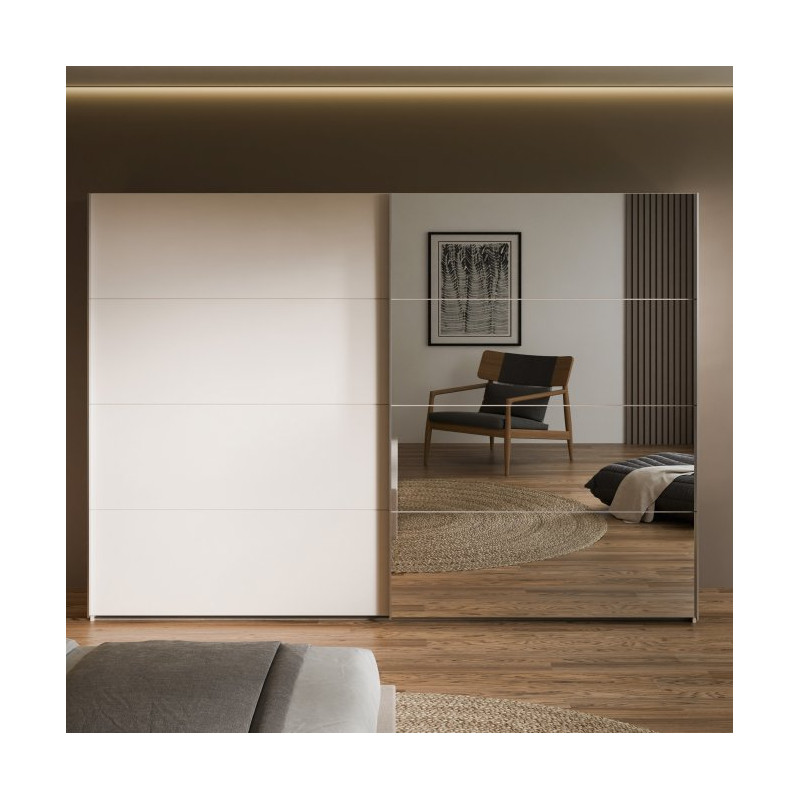 Szafa przesuwna 270 cm z lustrem Sophistispace SSQS12413 piaskowy