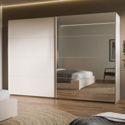 Szafa przesuwna 270 cm z lustrem Sophistispace SSQS12413 piaskowy
