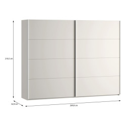 Szafa przesuwna 270 cm Sophistispace SSQS12411 piaskowy