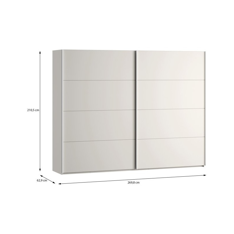 Szafa przesuwna 270 cm Sophistispace SSQS12411 piaskowy