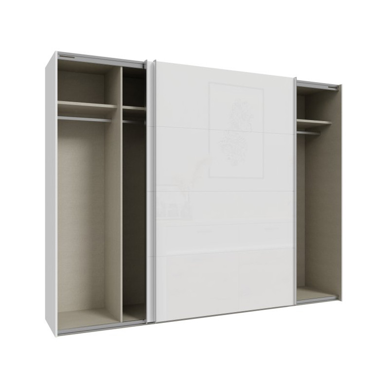 Szafa przesuwna 270 cm Sophistispace SSQS12411 biały połysk