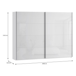 Szafa przesuwna 270 cm Sophistispace SSQS12411 biały połysk
