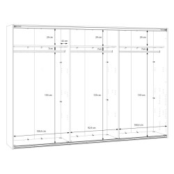 Szafa przesuwna 300 cm Sophistispace SSQS23411 piaskowy