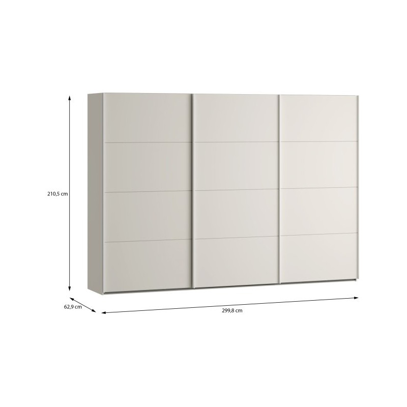 Szafa przesuwna 300 cm Sophistispace SSQS23411 piaskowy