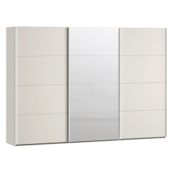 Szafa przesuwna z lustrem 300 cm Sophistispace SSQS23412 piaskowy